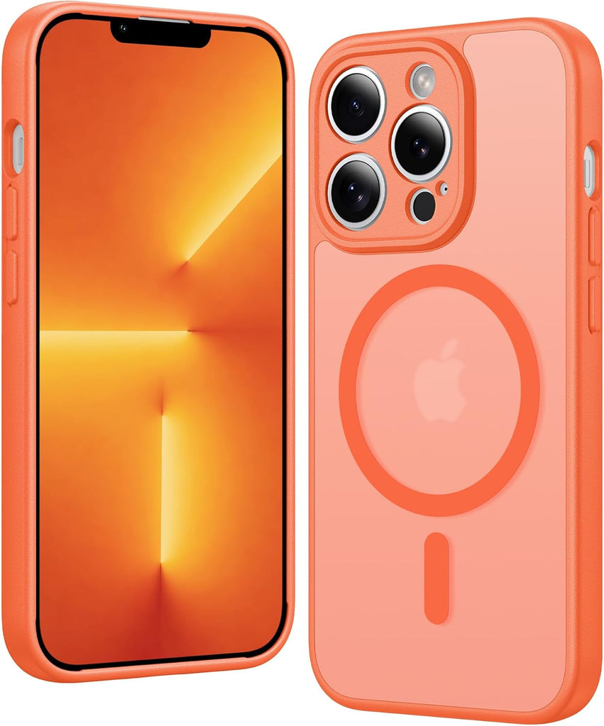 FNTCASE for iPhone 15 Case Clear: iPhone 14/13 Case Magnetic Phone Cases with Screen Protector Compatible with Magsafe Slim Anti Yellowing Rugged Protective Transparent Cell Cover (A-Clear)