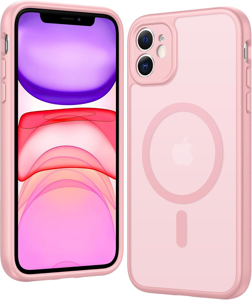 FNTCASE for iPhone 15 Case Clear: iPhone 14/13 Case Magnetic Phone Cases with Screen Protector Compatible with Magsafe Slim Anti Yellowing Rugged Protective Transparent Cell Cover (A-Clear)