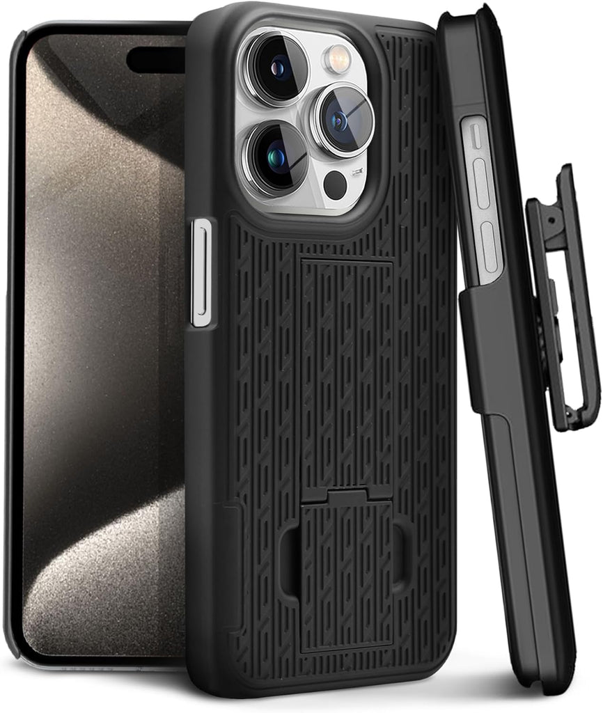 MOTIVE for iPhone 16 Holster Case, Belt Clip Case for Apple iPhone 16, Shell Holster Combo 16, Slim Rugged Drop Shockproof Protective Cover with Kickstand (6.1") | Ranger Series