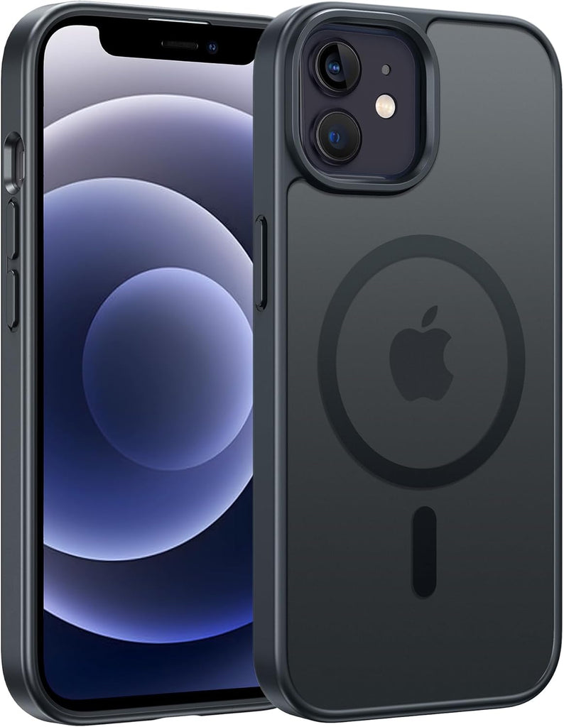 FNTCASE for iPhone 15 Case: for iPhone 14 & iPhone 13 Case | Magnetic Frosted Translucent Slim Shockproof Cell Phone Cover | Military Grade Protection Drop Proof Tough Protective Cases-LightPink 6.1”