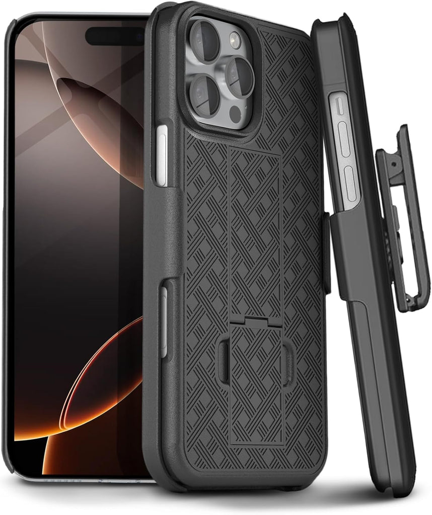 MOTIVE for iPhone 16 Holster Case, Belt Clip Case for Apple iPhone 16, Shell Holster Combo 16, Slim Rugged Drop Shockproof Protective Cover with Kickstand (6.1") | Ranger Series