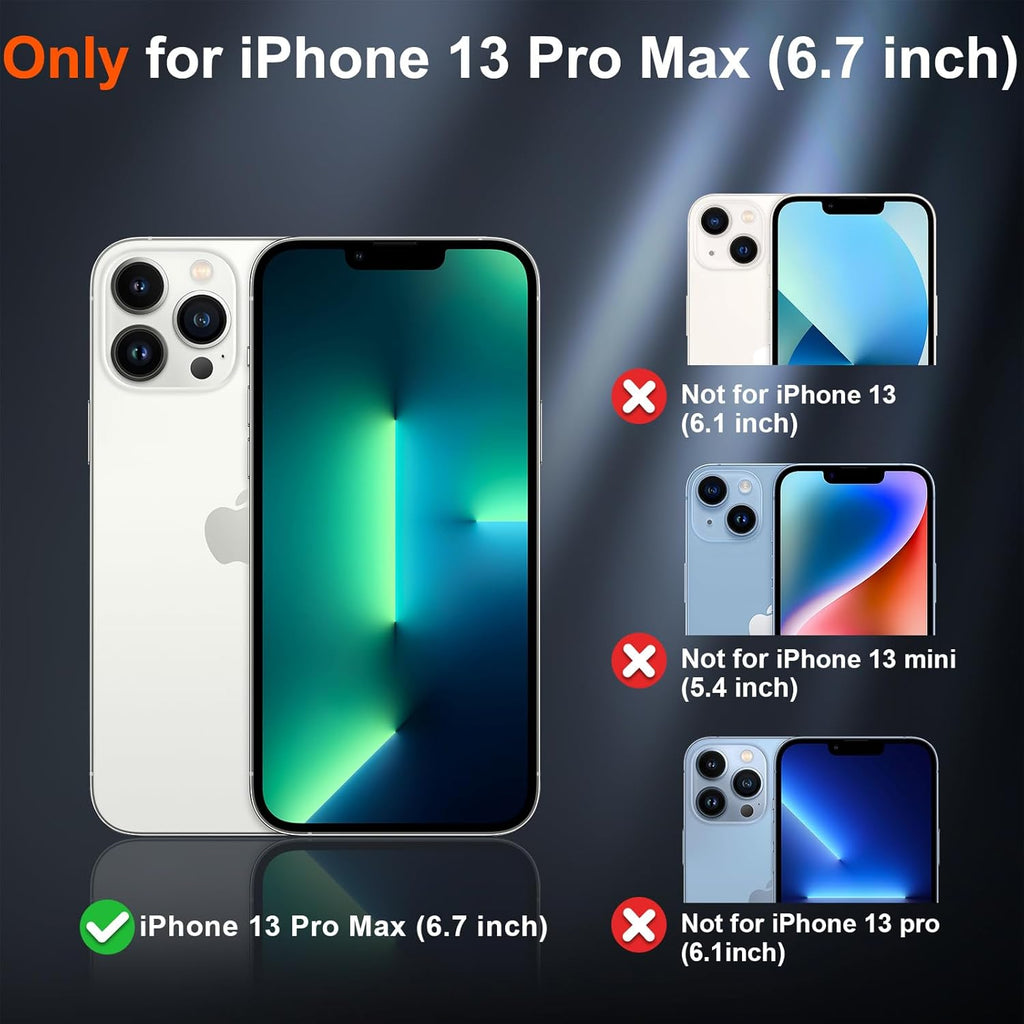 SUPFINE Magnetic for iPhone 14 Case & iPhone 13 Case (Compatible with MagSafe)(Military Grade Drop Protection) Translucent Matte Shockproof Phone Cover,Black