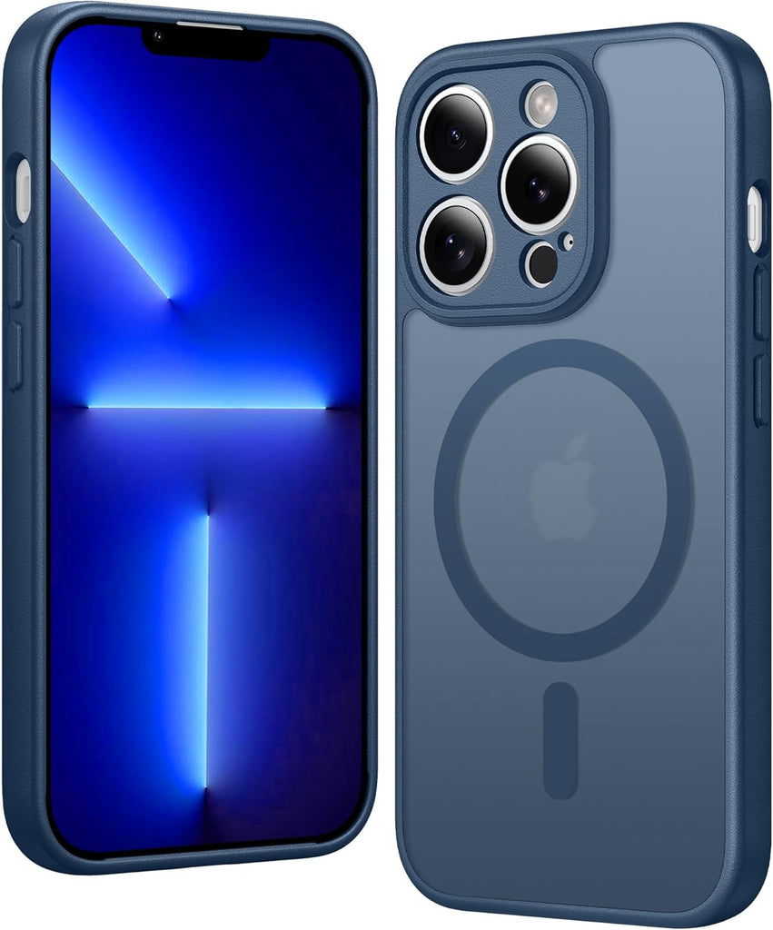 FNTCASE for iPhone 15 Case Clear: iPhone 14/13 Case Magnetic Phone Cases with Screen Protector Compatible with Magsafe Slim Anti Yellowing Rugged Protective Transparent Cell Cover (A-Clear)