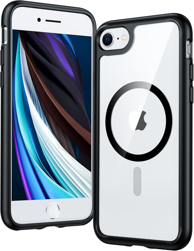 FNTCASE for iPhone 15 Case Clear: iPhone 14/13 Case Magnetic Phone Cases with Screen Protector Compatible with Magsafe Slim Anti Yellowing Rugged Protective Transparent Cell Cover (A-Clear)