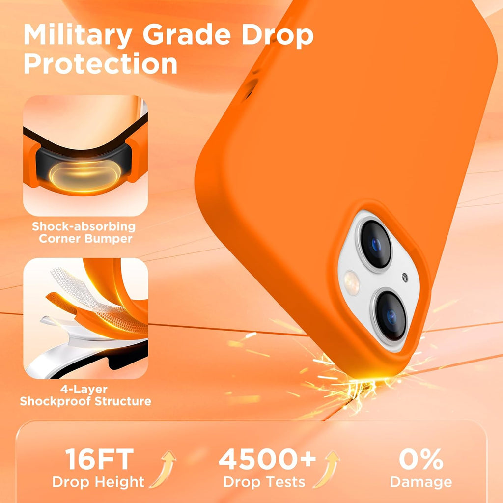 GolbinBox Magnetic for iPhone 13 Case & iPhone 14 Case, Compatible with MagSafe, [Soft Anti-Scratch Microfiber Lining], Slim Liquid Silicone Shockproof Protective Phone Case 6.1 inch, Chalk Pink