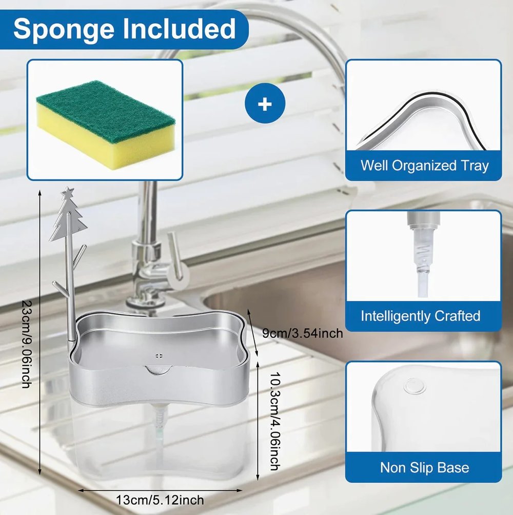 2 in 1 Soap Dispenser with Sponge