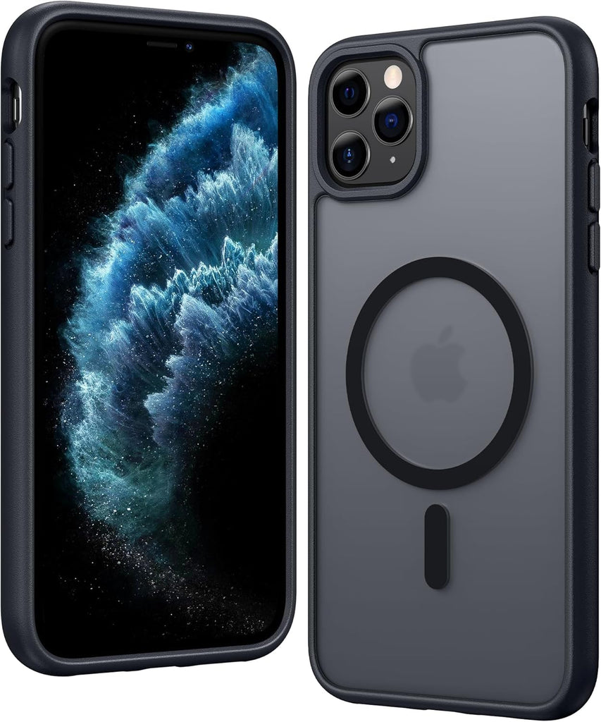 FNTCASE for iPhone 15 Case Clear: iPhone 14/13 Case Magnetic Phone Cases with Screen Protector Compatible with Magsafe Slim Anti Yellowing Rugged Protective Transparent Cell Cover (A-Clear)