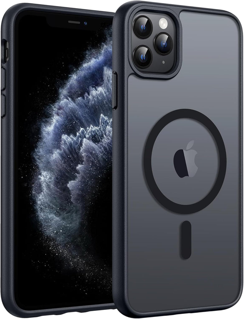 FNTCASE for iPhone 15 Case: for iPhone 14 & iPhone 13 Case | Magnetic Frosted Translucent Slim Shockproof Cell Phone Cover | Military Grade Protection Drop Proof Tough Protective Cases-LightPink 6.1”