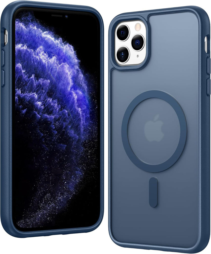 FNTCASE for iPhone 15 Case Clear: iPhone 14/13 Case Magnetic Phone Cases with Screen Protector Compatible with Magsafe Slim Anti Yellowing Rugged Protective Transparent Cell Cover (A-Clear)