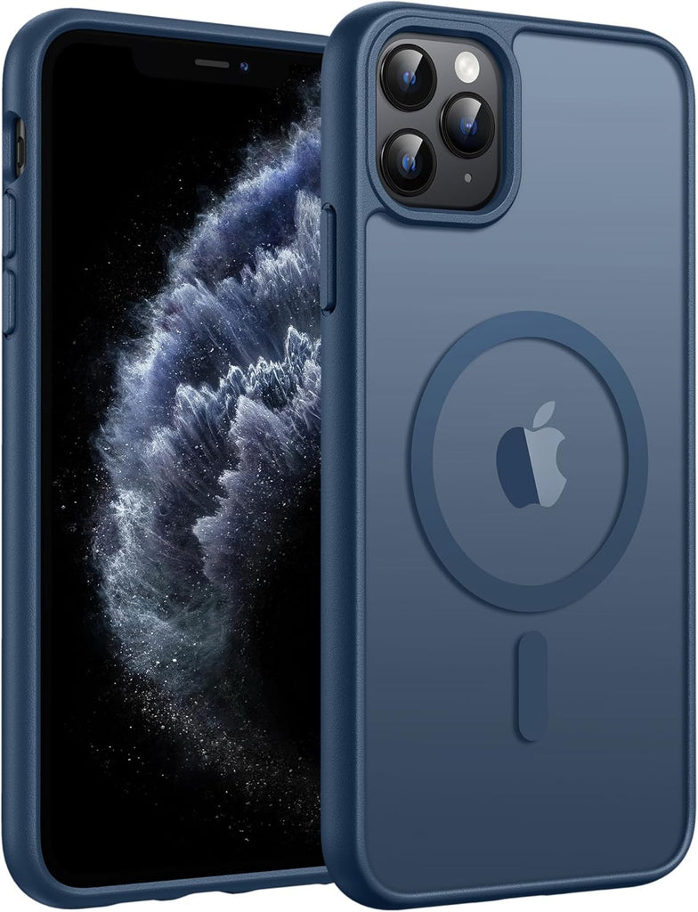 FNTCASE for iPhone 15 Case: for iPhone 14 & iPhone 13 Case | Magnetic Frosted Translucent Slim Shockproof Cell Phone Cover | Military Grade Protection Drop Proof Tough Protective Cases-LightPink 6.1”