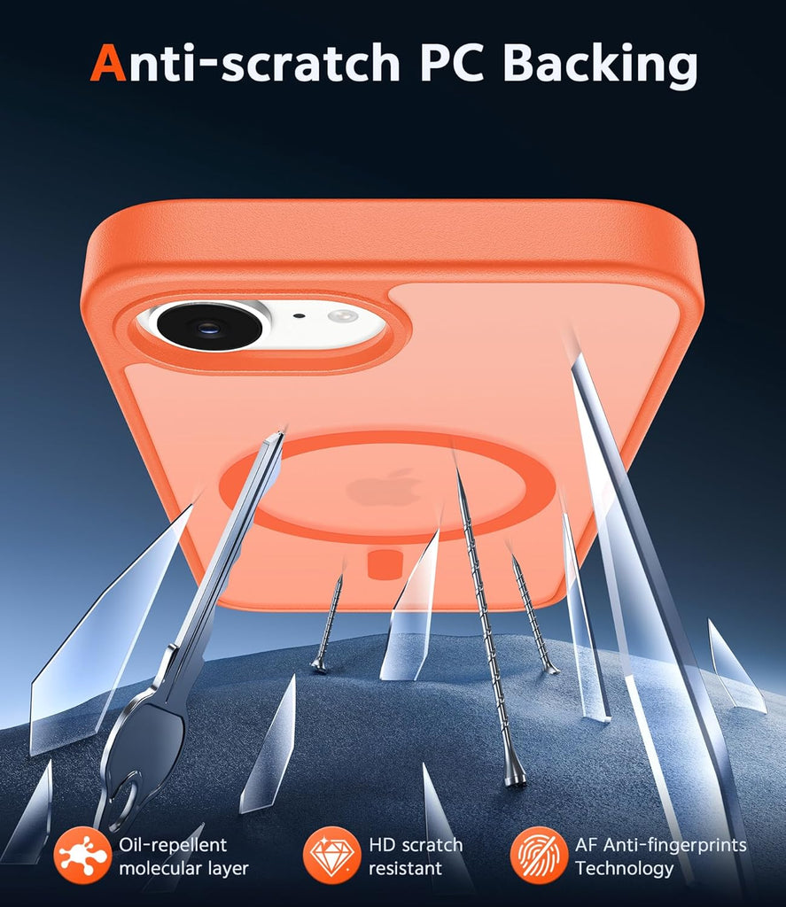 FNTCASE for iPhone 15 Case Clear: iPhone 14/13 Case Magnetic Phone Cases with Screen Protector Compatible with Magsafe Slim Anti Yellowing Rugged Protective Transparent Cell Cover (A-Clear)