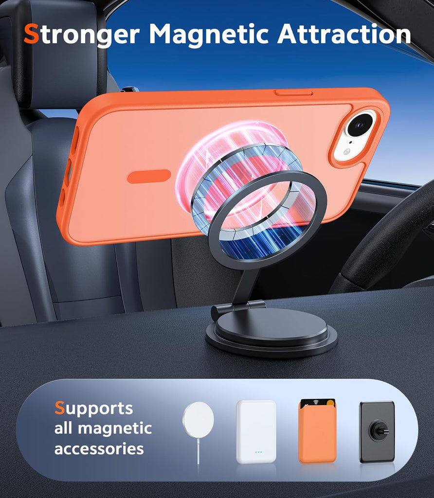 FNTCASE for iPhone 15 Case Clear: iPhone 14/13 Case Magnetic Phone Cases with Screen Protector Compatible with Magsafe Slim Anti Yellowing Rugged Protective Transparent Cell Cover (A-Clear)