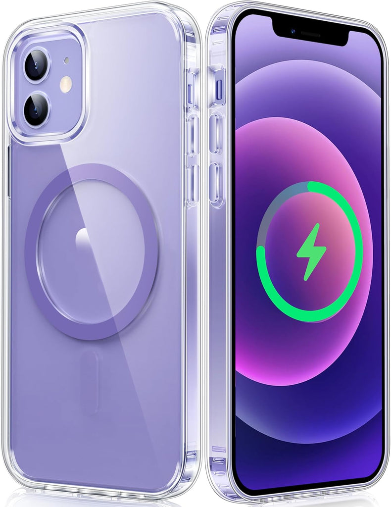 FNTCASE for iPhone 15 Case Clear: iPhone 14/13 Case Magnetic Phone Cases with Screen Protector Compatible with Magsafe Slim Anti Yellowing Rugged Protective Transparent Cell Cover (A-Clear)