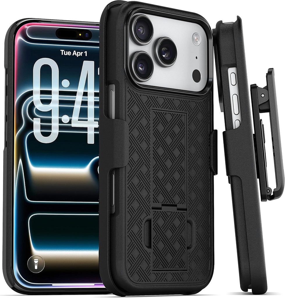 MOTIVE for iPhone 16 Holster Case, Belt Clip Case for Apple iPhone 16, Shell Holster Combo 16, Slim Rugged Drop Shockproof Protective Cover with Kickstand (6.1") | Ranger Series