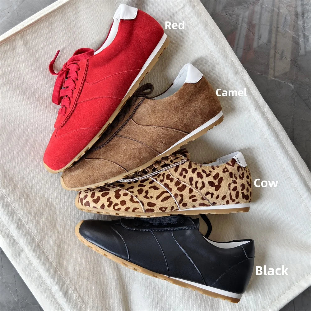 FEDONAS 2025 Ins Quality Women Suede Sneakers Training Sport Shoes Contrast Casual Shoes Big Size Flats Sneakers Shoes