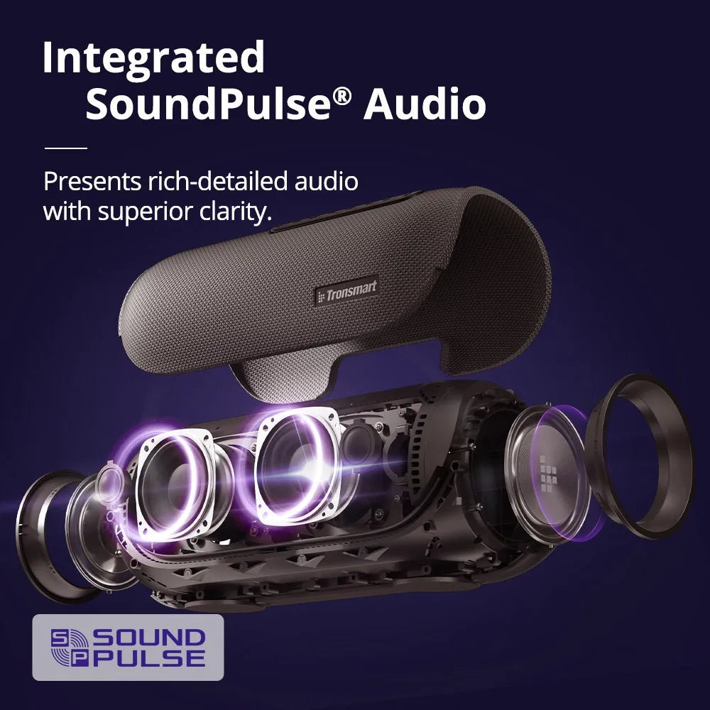 Update Tronsmart Bang Speaker 60W Wireless Bluetooth 5.3 Speaker with Lossless Hi-Res Audio, IPX6 Waterproof, Built-in Handle