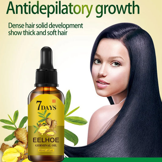 Hair growth serum, fast-growing essential oil, hair care, 10/20/40ml, dense regrowth, ginger, promoting regeneration.