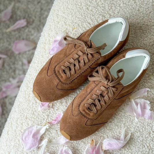 FEDONAS 2025 Ins Quality Women Suede Sneakers Training Sport Shoes Contrast Casual Shoes Big Size Flats Sneakers Shoes