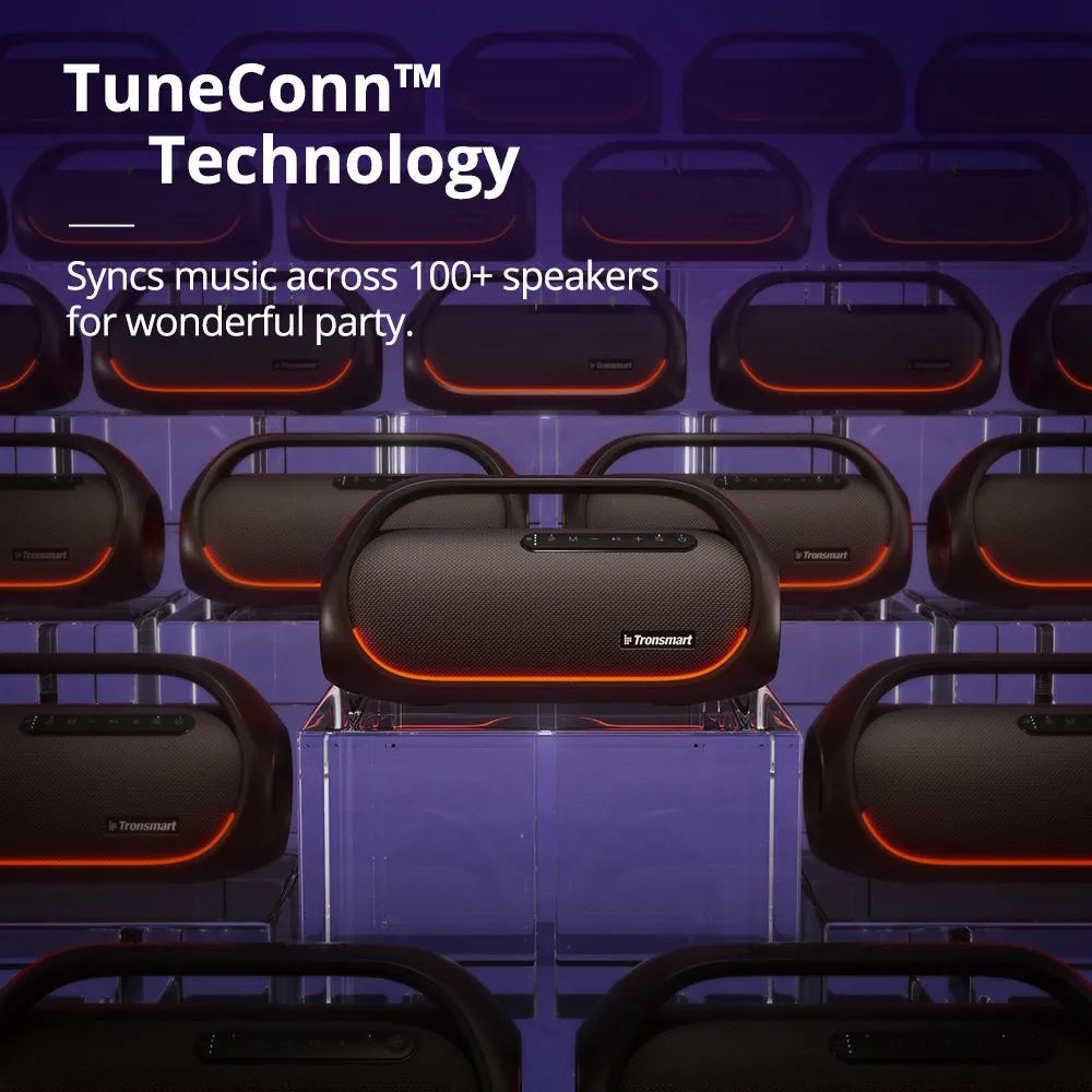 Update Tronsmart Bang Speaker 60W Wireless Bluetooth 5.3 Speaker with Lossless Hi-Res Audio, IPX6 Waterproof, Built-in Handle