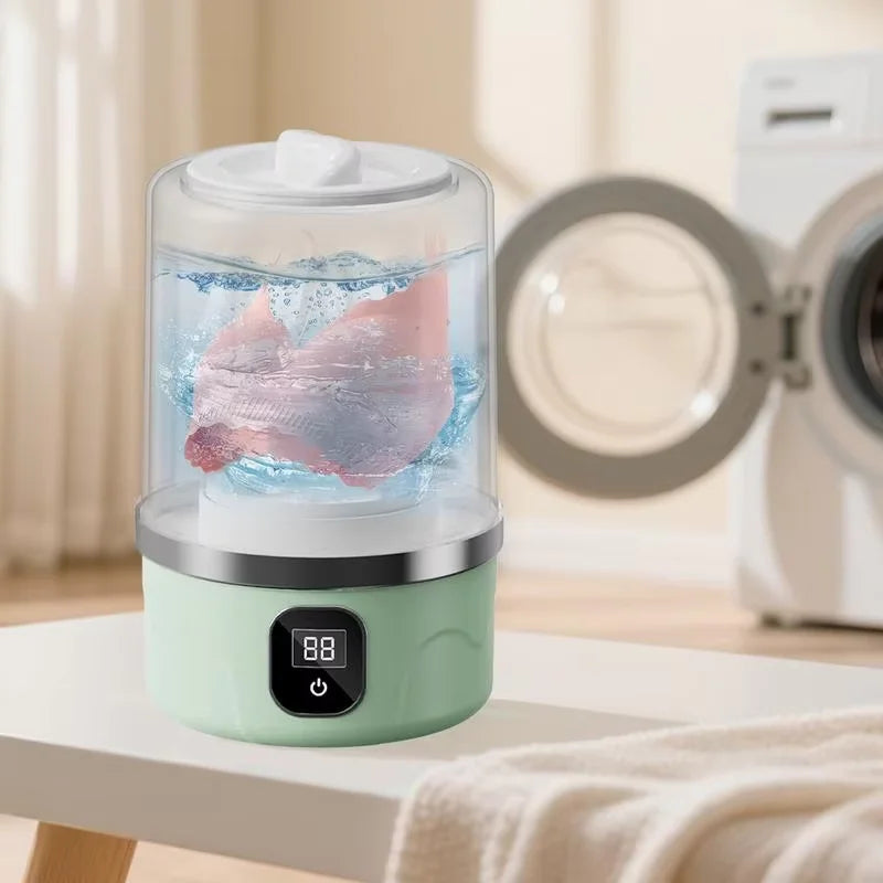 CleanAnywhere™ Mini Laundry Washer – 1L Portable Underwear & Socks Washer