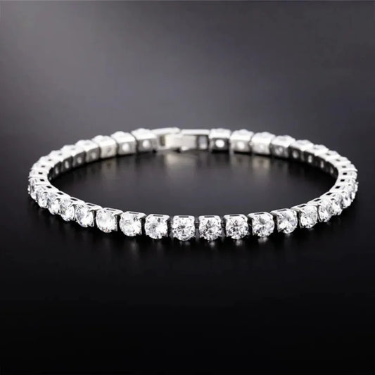Tennis Bracelet Iced Out Chain Bracelets For Women Men Silver Color Men Bracelet Chain Homme Jewelry