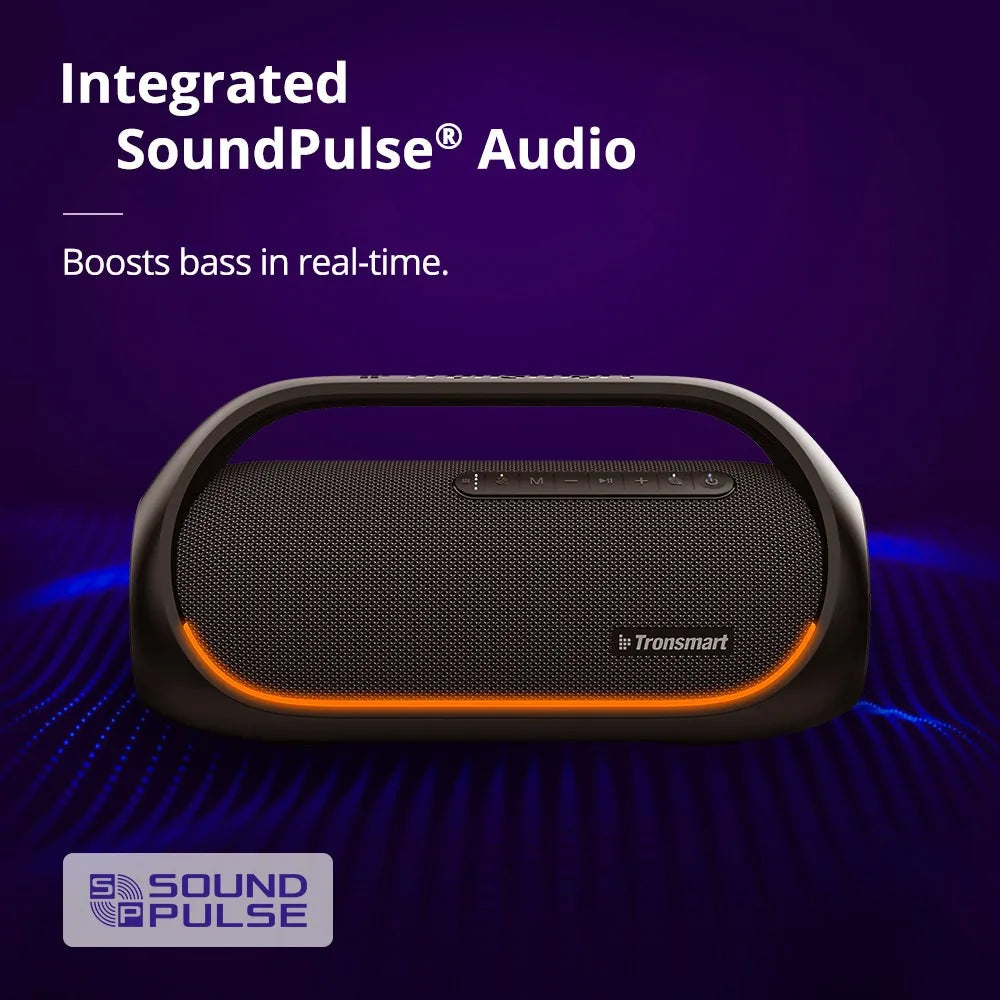 Update Tronsmart Bang Speaker 60W Wireless Bluetooth 5.3 Speaker with Lossless Hi-Res Audio, IPX6 Waterproof, Built-in Handle