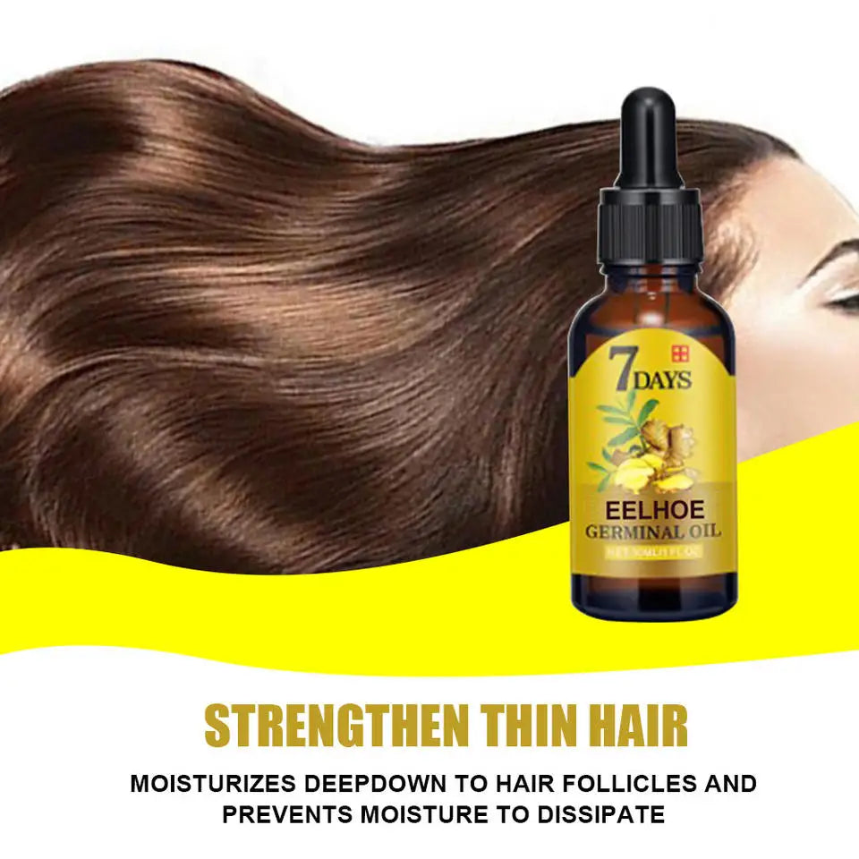 Hair growth serum, fast-growing essential oil, hair care, 10/20/40ml, dense regrowth, ginger, promoting regeneration.