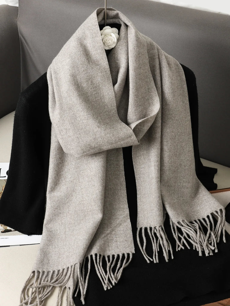 Winter Scarf Warm Thicken Cashmere Shawl Outdoor Fashion Luxury Tassels Pashmina Lady Wrap Windproof Scarves