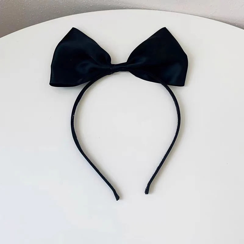 Lystrfac Korean Fabric Double Bow Headband for Women New Fashion Simple Hair Wash Hairband Ladies Headwear Hair Accessories