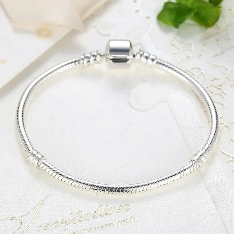 Handmade Original Fine Jewelry  Charm Bracelet Soft Smooth Snake Bone Bracelets for Women