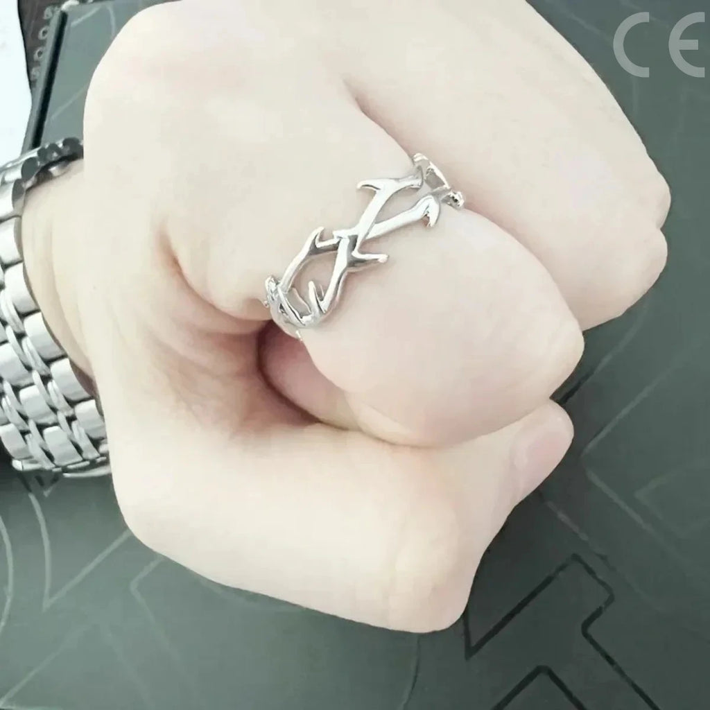 Punk Classic Split Rings Stainless Steel Simple Adjustable Rings for Women Men Couples Jewelry Accessories