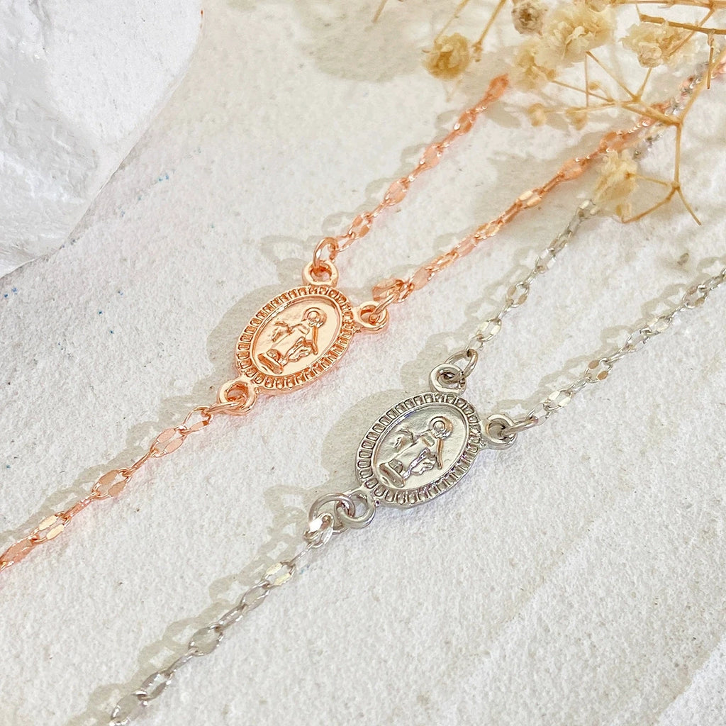 Fashion Christian Cross Necklace For Women Religious Rosary Pendant Gold Silver Color Chain Choker Female Jewelry Accessories