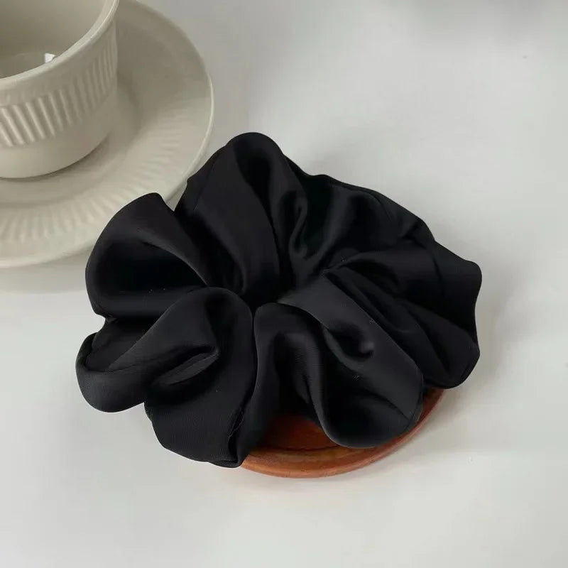 1pcs Women Silk Satin Scrunchies Korean Ladies Girls Elastics Hair Band Ponytail Hold Hair Accessories