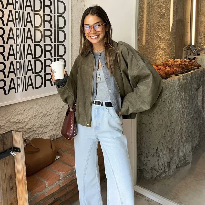 Jackets Autumn Women's 2025 New Outerwear Chic Elegant Loose Warm Women's Coat Street Youth Fashion Joker Coat Jacket