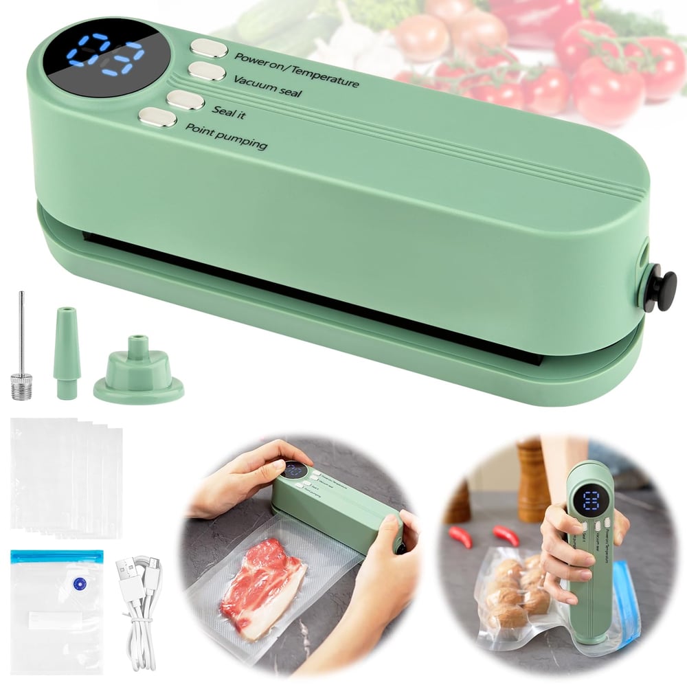 3-in-1 Cordless Mini Vacuum Sealer – Keep Your Food Fresh & More!