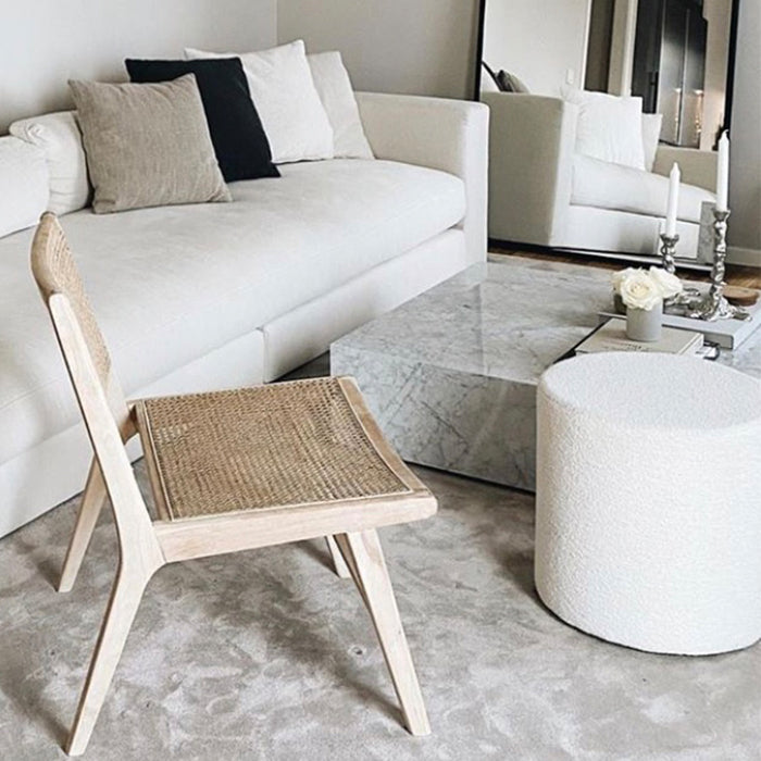 Carmen ottoman 40cm bouclé