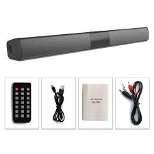 Soundbar Speakers Bluetooth 5.3 Stereo Soundbar Surround Sound Home Cinema with Remote Control Support RCA AUX TF-Card